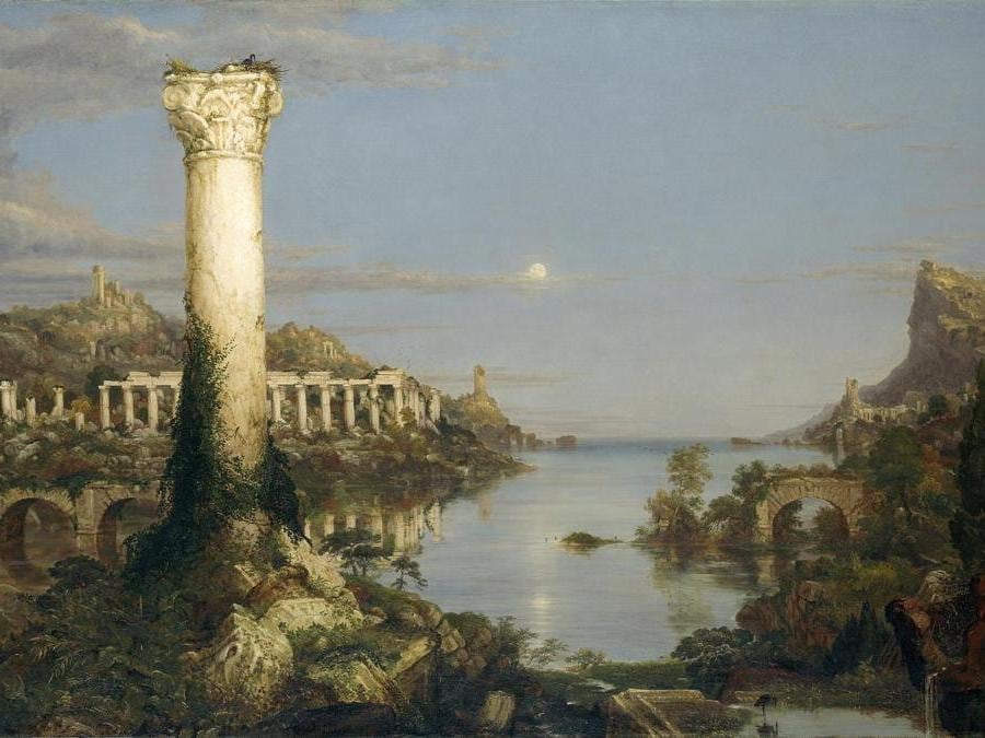 The Course of  Empire: Desolation, 1836 (Collection of The New-York Historical Society, New York / Digital image created by Oppenheimer Editions)