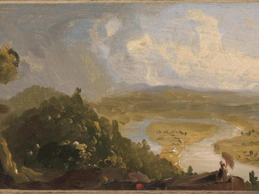 Sketch for View from Mount Holyoke, Northampton, Massachusetts, after a Thunderstorm (The Oxbow), 1836 (The Metropolitan Museum of Art, photo by Juan Trujillo)