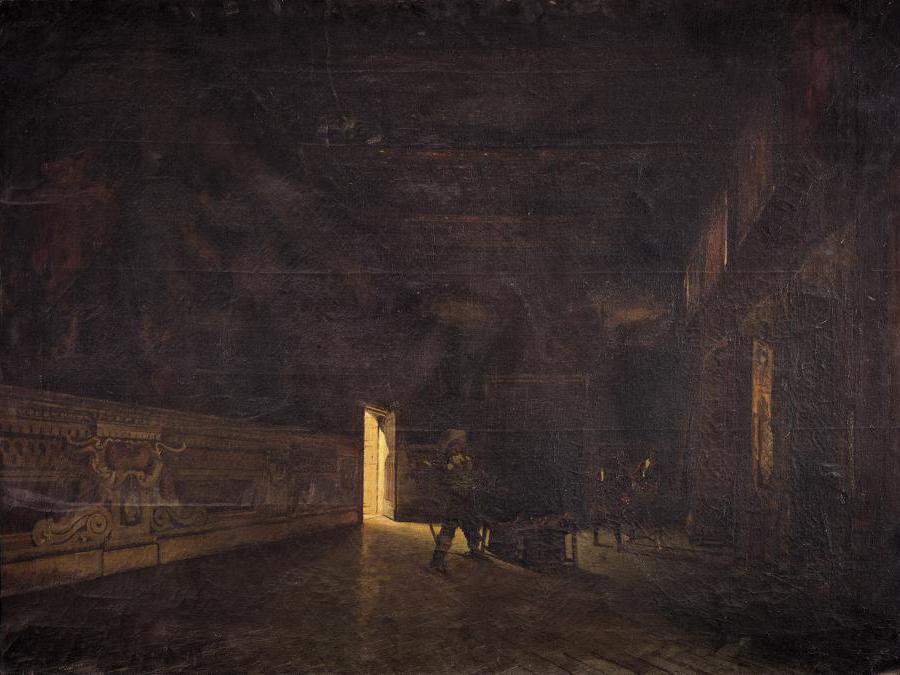 Francesco Colombi Borde (1846-1905) Sala del Palazzo Verri a Milano, 1880, olio su tela. Milano, Galleria d'Arte Moderna (in deposito a Palazzo Sormani, sala dei Putti) (photo © Mauro Ranzani)
