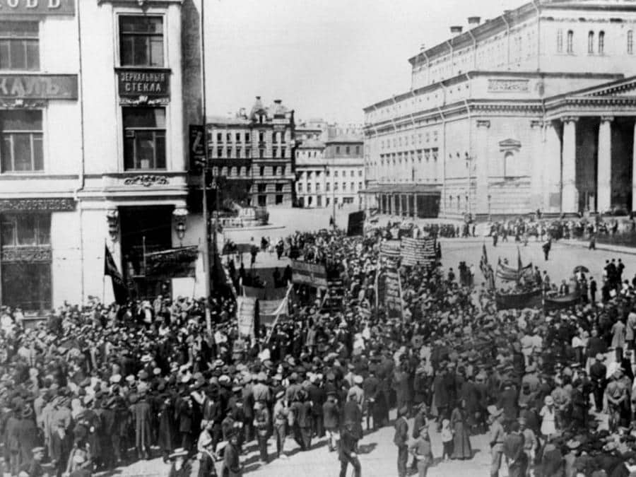 Dimostrazioni di piazza a Mosca, 1917. TASS / AFP