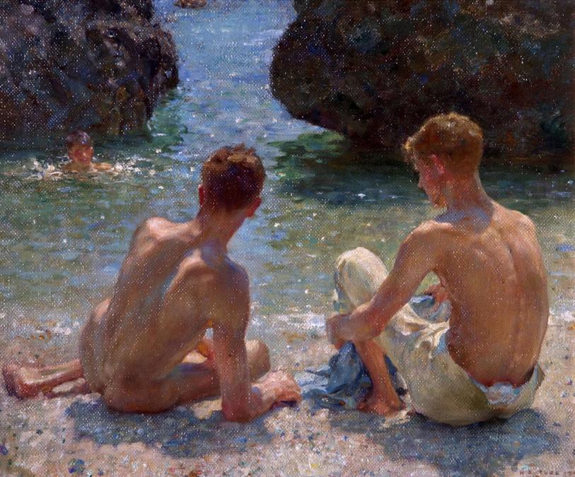 Henry Scott Tuke (1858-1929) The Critics 1927 Oil on board 412 x 514 mm Warwick District Council (Leamington Spa, UK) 