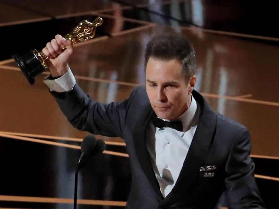 Sam Rockwell vince l’Oscar come miglior attore non protagonista con il film “Tre manifesti a  Ebbing, Missouri” - REUTERS/Lucas Jackson