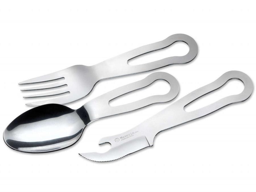 Maserin, set di posate, superpremiato per il design, di notevole robustezza, in acciaio speciale, con astuccio.