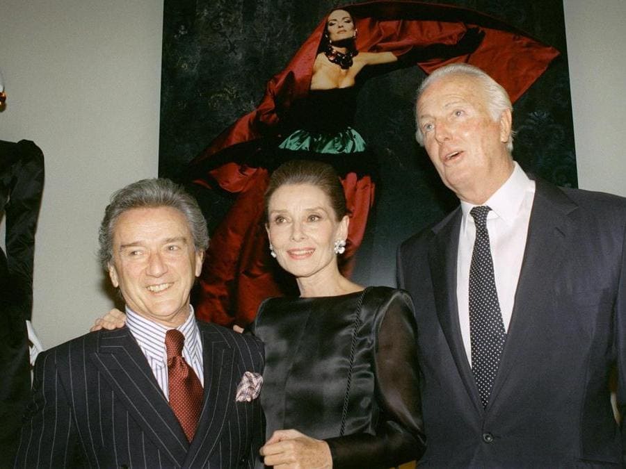 1991 - Audrey Hepburn e Hubert de Givenchy (AFP PHOTO/PIERRE GUILLAUD)