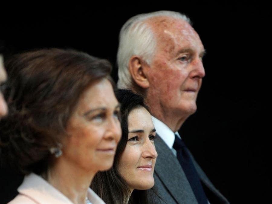  2011 - Con la Regina Sofia di Spagna (AFP PHOTO/Rafa RIVAS)