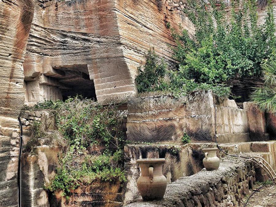 SICILIA: Giardini dell'Impossibile o Giardino Ipogeo di Villa Margherita, isola di Favignana (TP): un giardino spettacolare realizzato dalla proprietaria all'interno di alcune cave di tufo esaurite, presenza caratteristica dell'isola.