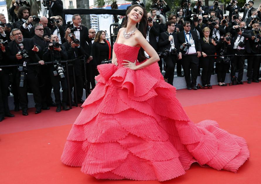 Sririta Jensen in Michael Cinco couture