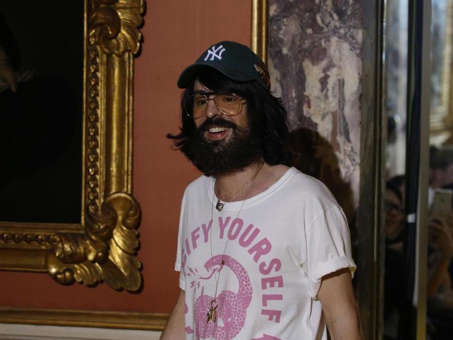 La sfilata della nuova collezione Gucci “Cruise” a Palazzo Pitti a Firenze, maggio 2017 