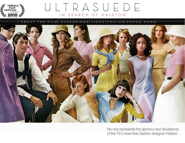 Ultrasuede: In Search of Halston (2010) - Prende il nome di un tessuto sintetico il film di Whitney Smith che esplora lo stile e la decadenza dello stilista Halston nella New York degli anni Settanta. 