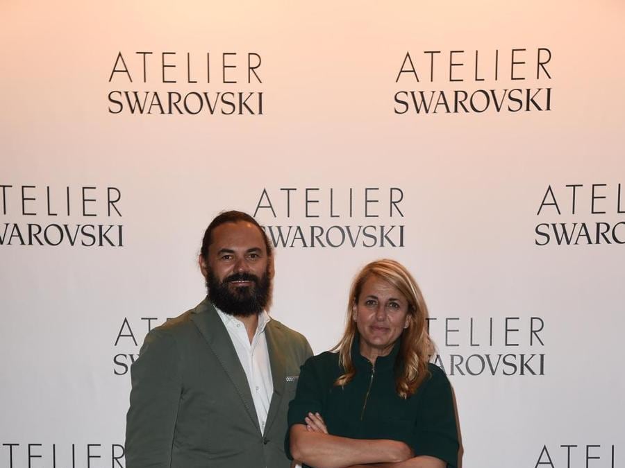 Alberto Zontone e Patricia Urquiola da Swarovski