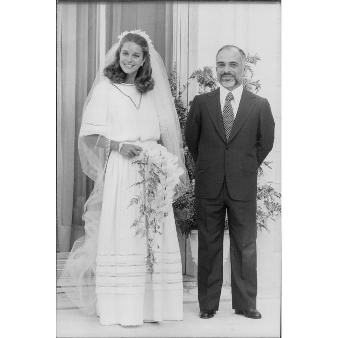 Il re di Giordania Husayn con la regina Noor (il suo vero nome è Elizabeth Najeeb Halaby) si sposarono nel giugno 1978 