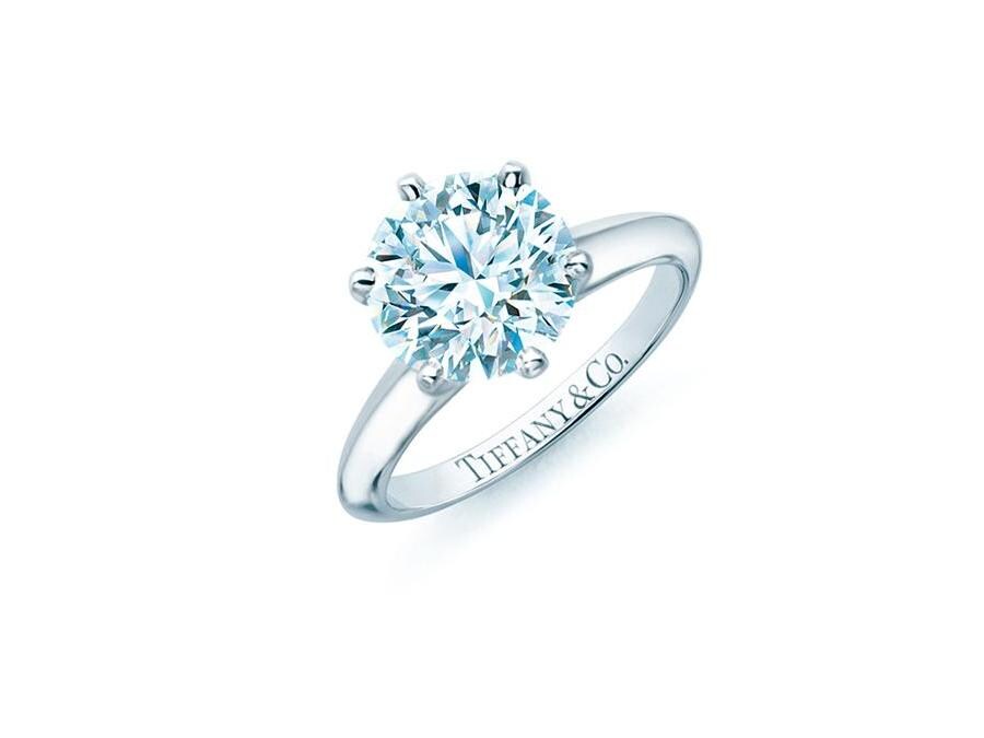 Tiffany,  anello Setting in platino con diamante