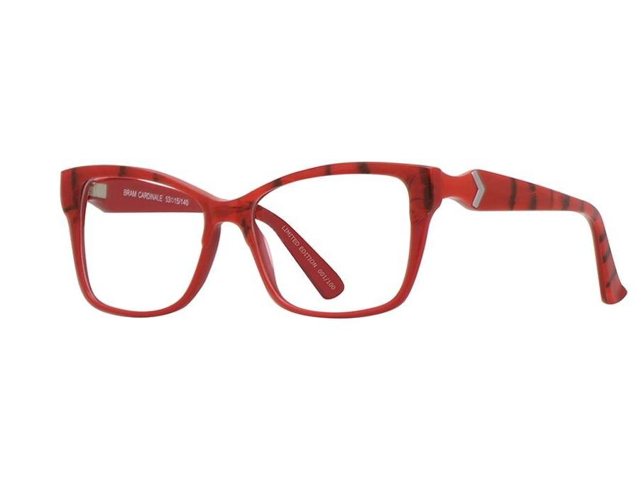 été Lunettes,  Occhiale da vista Linea piume modello Bram Cardinale