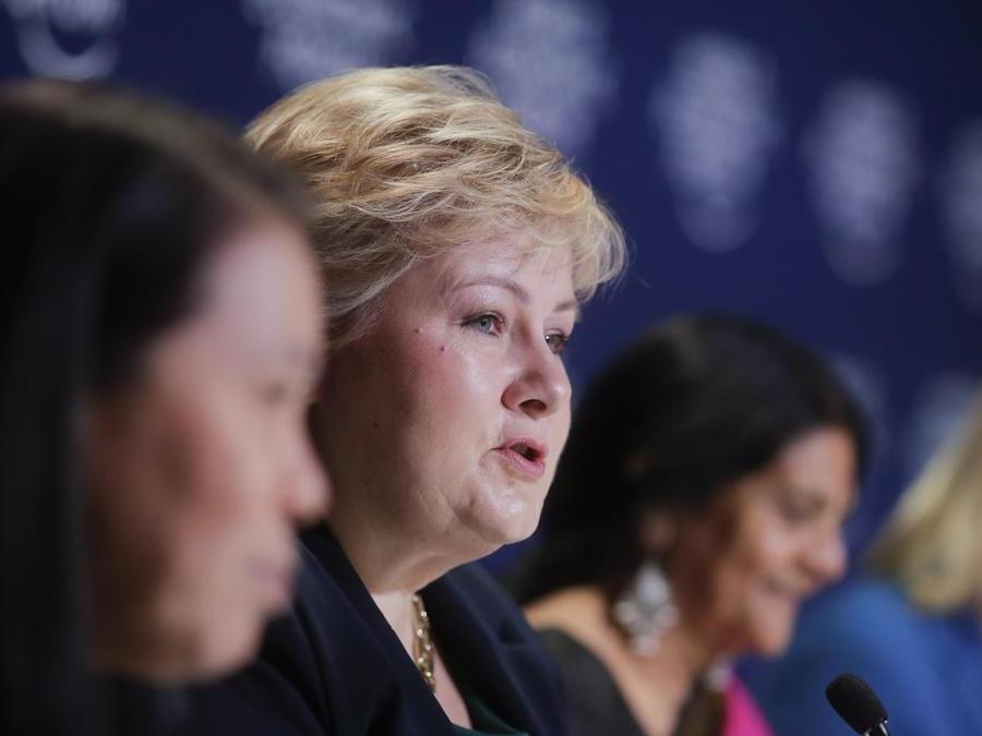 Il primo ministro norvegese Erna Solberg (AP Photo/Markus Schreiber)