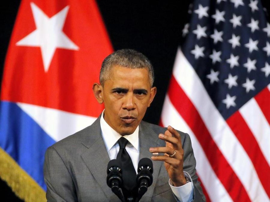 Il presidente degli Stati  Barack Obama durante la sua visita a Cuba (Carlos Barria/Reuters)