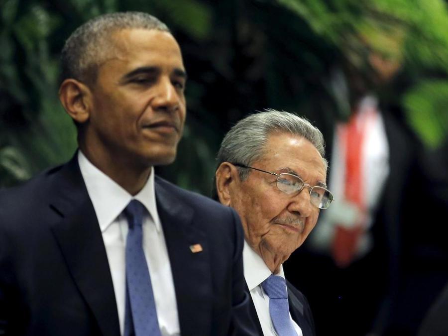  Barack Obama  e il presidente cubano Raul Castro  all’Havana (Carlos Barria/Reuters)