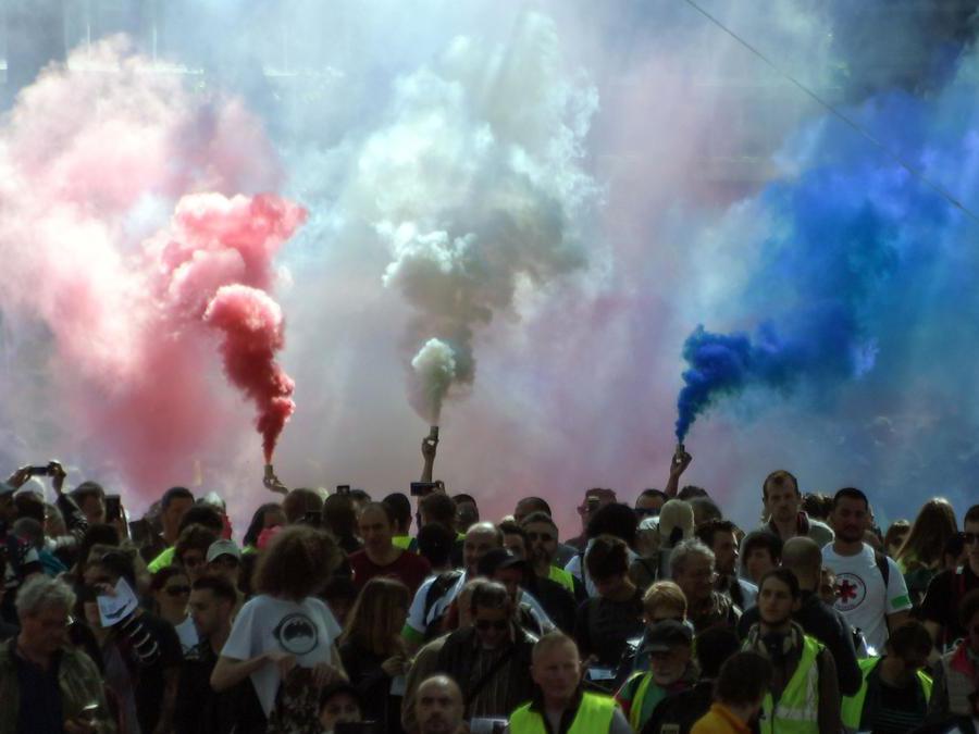 Manifestzione a Tolosa in Francia. (Photo by PASCAL PAVANI / AFP)