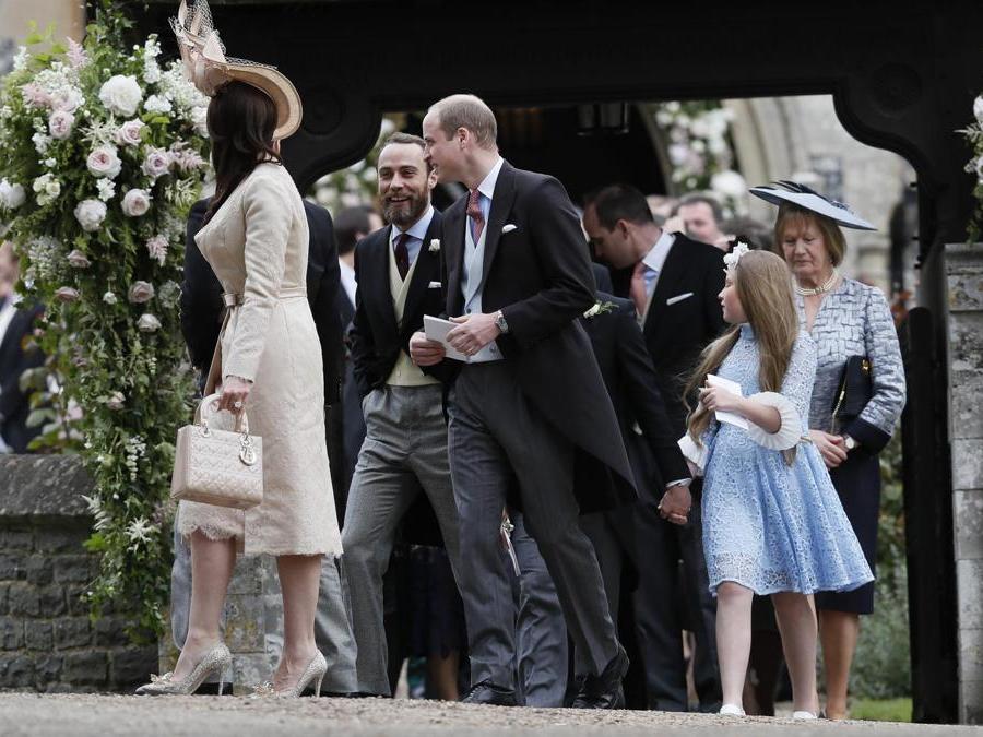 Il principe  William con  James Middleton (Ansa/Ap)