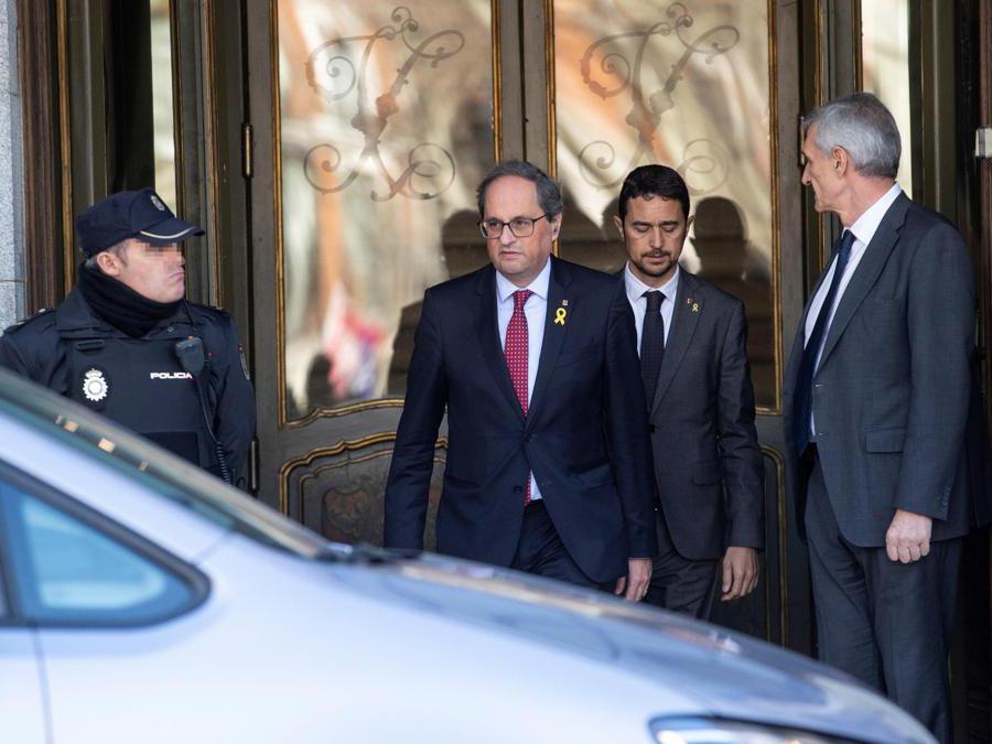 Madrid. Quim Torra e Damia Calvet (Epa)