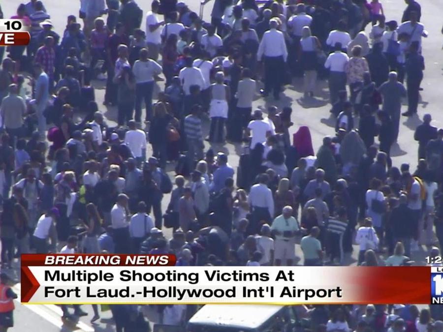 Breaking news della sparatoria all’aeroporto di Fort Lauderdale, Florida (NBC TV Local10 via AP)