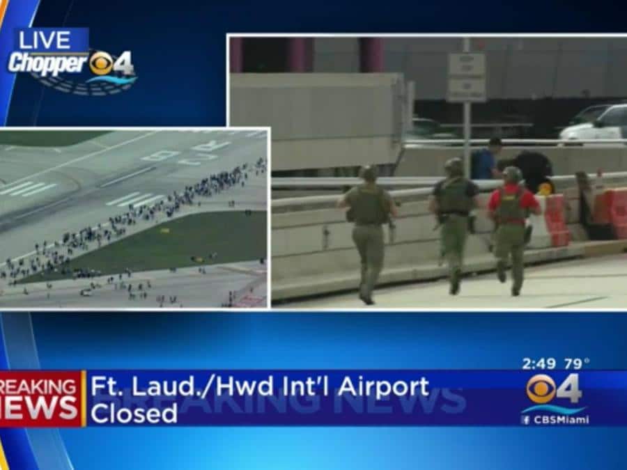 Immagini dall’aeroporto di Fort Lauderdale (Facebook)