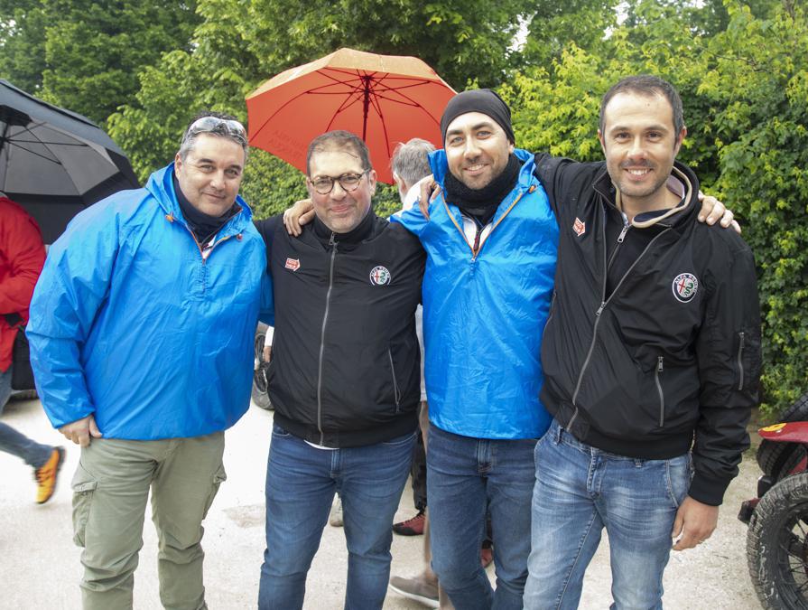 Andrea Guerini, Giovanni Moceri, Andrea Vesco e Daniele Bonetti  (Alfa Romeo Press)