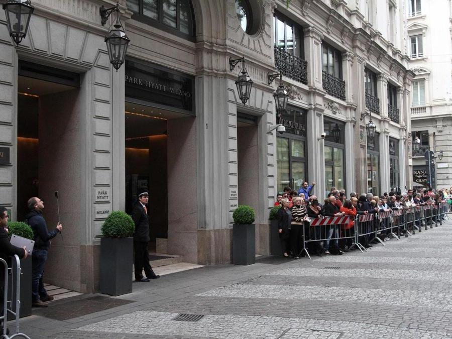 L’hotel Park Hyatt di Milano dove alloggerà l’ex presidente degli Stati Uniti Barack Obama  (Ansa/Matteo Bazzi)