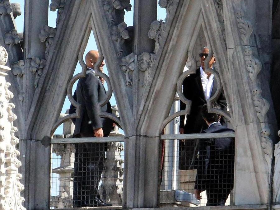 Barack Obama durante la visita al Duomo di MIlano  ANSA / MATTEO BAZZI