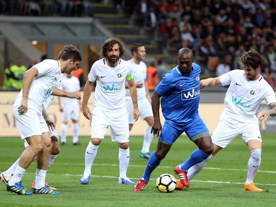 Javier Zanetti, Andrea Pirlo, Clarence Seedorf e Pato  (ANSA/MATTEO BAZZI)