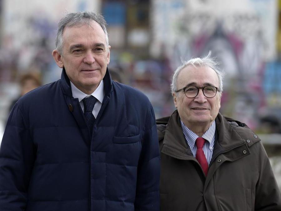 Roma, 25 Febbraio 2017 Enrico Rossi e Giuseppe Caldarola durante la prima assemblea del Movimento Democratici e Progressisti ph. © Luigi Mistrulli