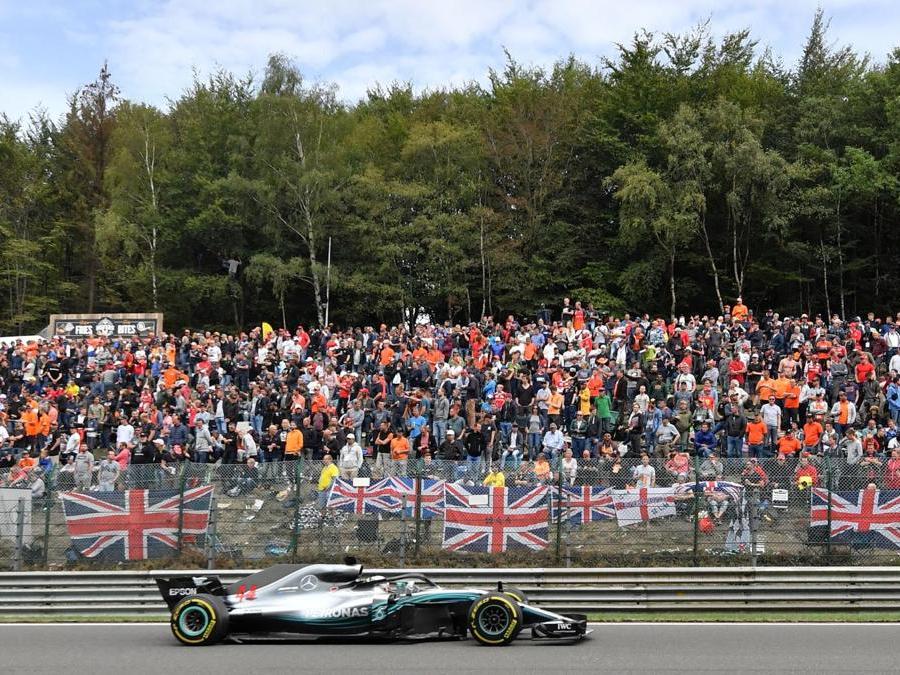 La Mercedes di Lewis Hamilton (Photo by EMMANUEL DUNAND / AFP)