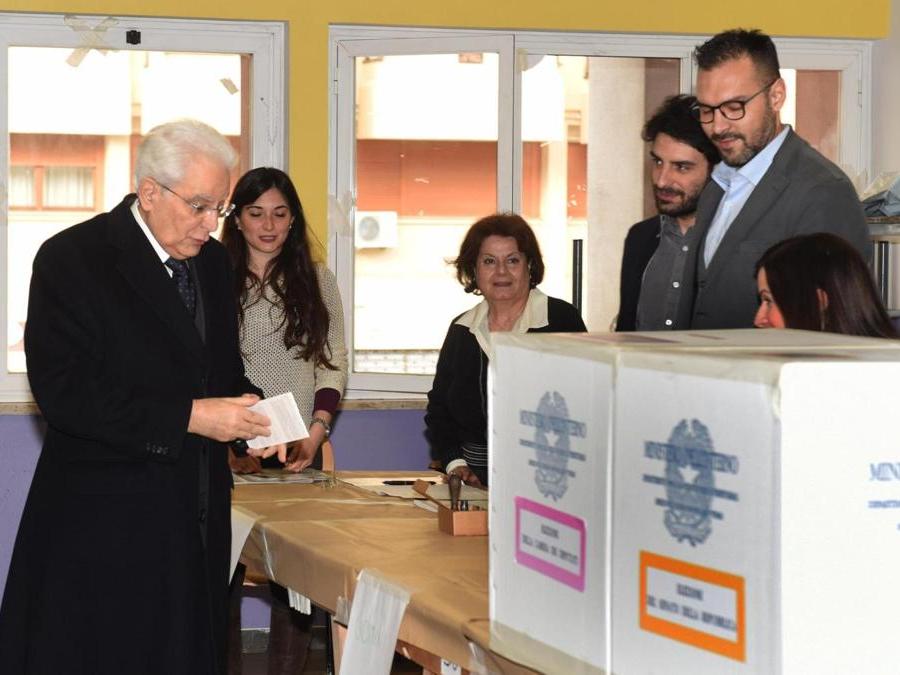 Il Presidente Sergio Mattarella, Palermo (ANSA/ MIKE PALAZZOTTO)