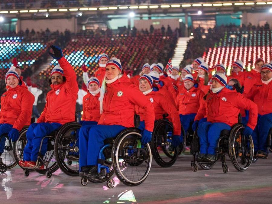 L’apertura dei giochi paralimpici invernali a Pyeongchang (Corea del