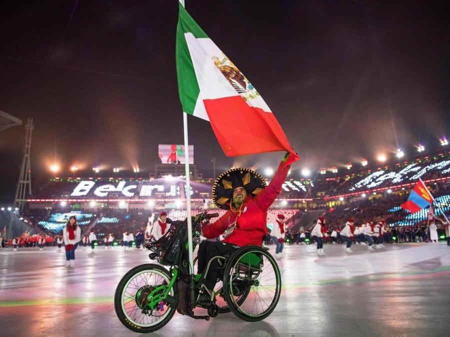 L’apertura dei giochi paralimpici invernali a Pyeongchang (Corea del