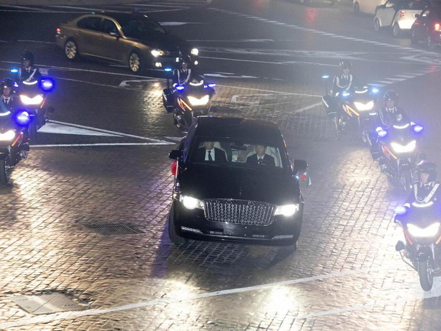 L'auto del presidente cinese Xi Jinping a Piazza Venezia, Roma, 21 marzo 2019. (Ansa / Massimo Percossi)