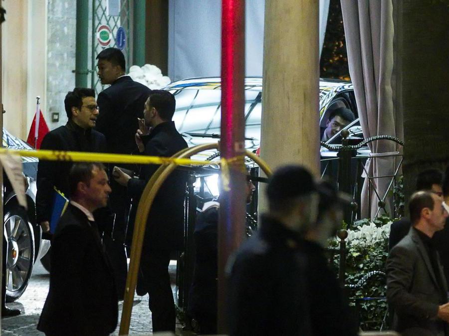 Il presidente della Repubblica Popolare Cinese Xi Jinping arriva all'hotel Parco dei Principi, Roma, 21 marzo 2019. (Ansa / Angelo Carconi)