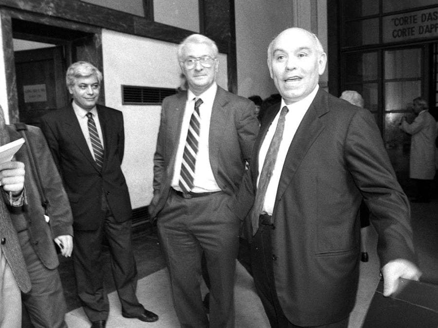 Milano, 1989. In tribunale per i processi legati a Tangentopoli (Fotogramma)