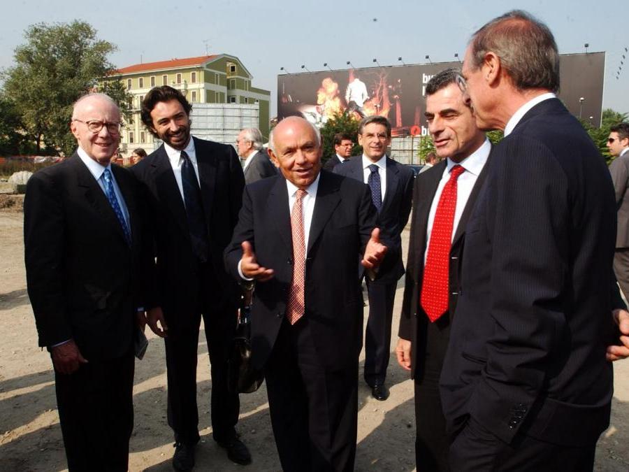 Milano 2005. Inizio dei lavori per il progetto Garibaldi Repubblica Varesine Salvatore Ligresti (Silvano Del Puppo/Fotogramma)