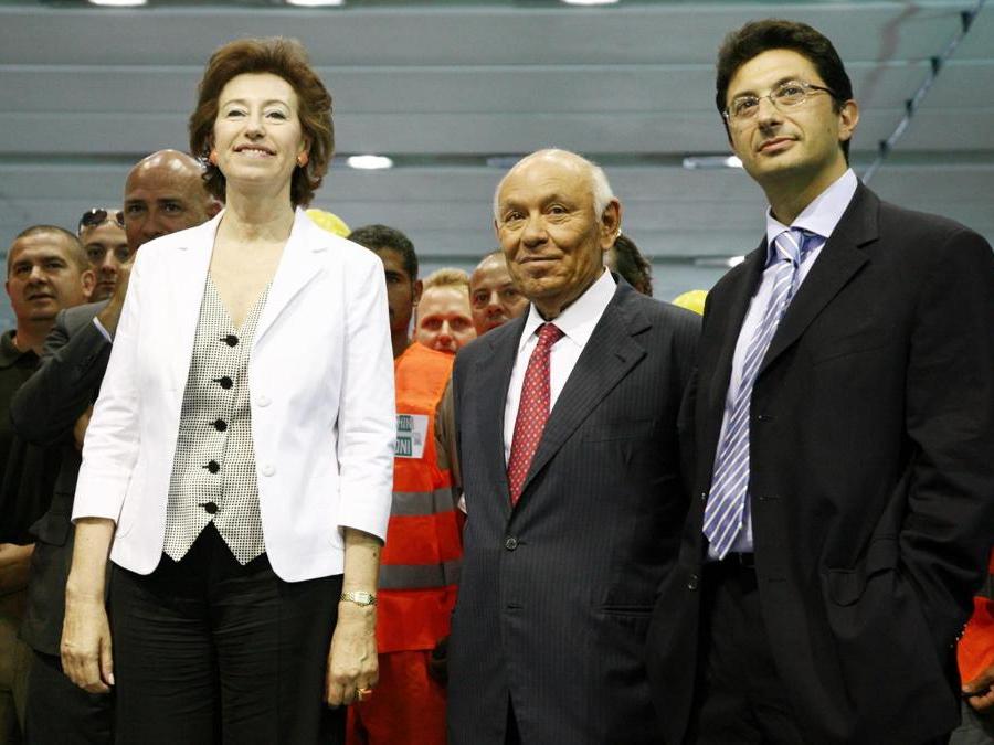 2009. Milano, iInaugurazione tunnel stradale Giardini di Porta Nuova. Nella foto il sindaco Letizia Moratti, Salvatore Ligresti e Carlo Masseroli (Elisa Locci / Fotogramma)
