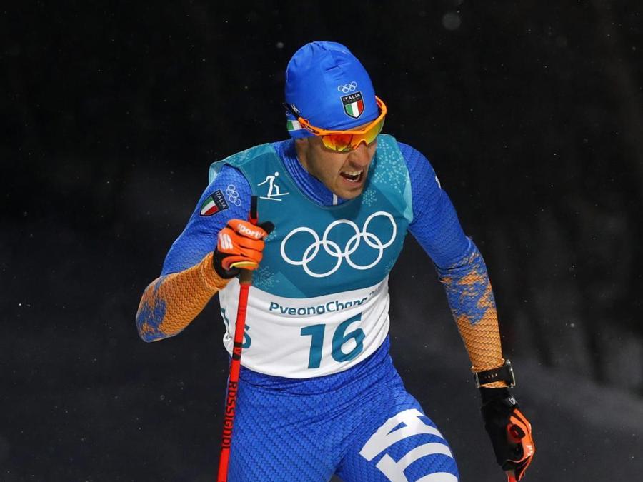 Federico Pellegrino vince la medaglia d' argento nella sprint a tecnica classica dello sci di fondo alle Olimpiadi invernali di Pyeongchang. Il valdostano ha preceduto, al photofinish, in 3'07”09, il russo Bolshunov, che ha tagliato il traguardo dopo 3'07”11.(Reuters/Kai Pfaffenbach) 