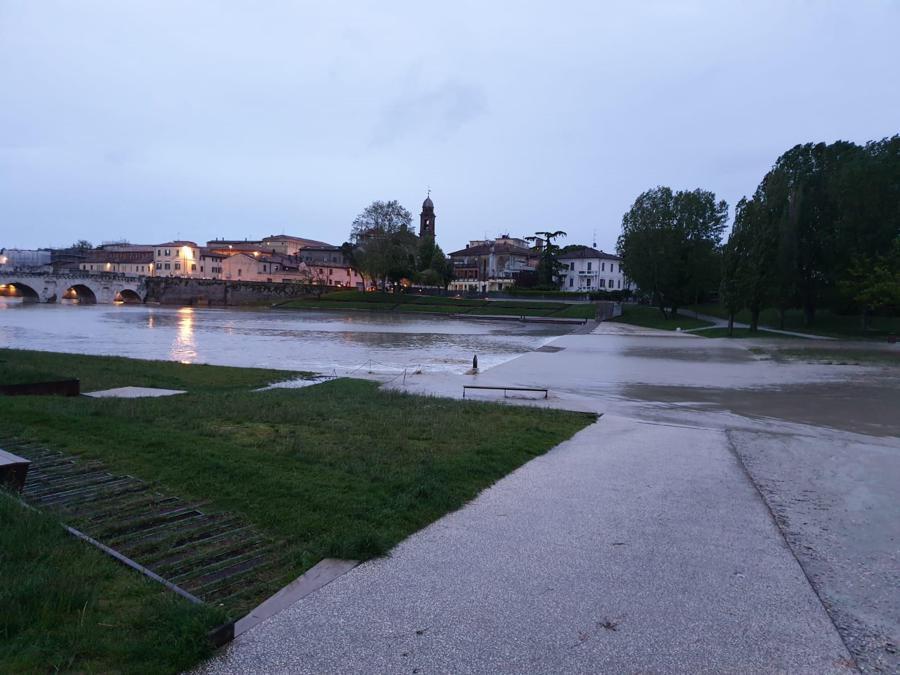 La piena del Savio (Ansa)