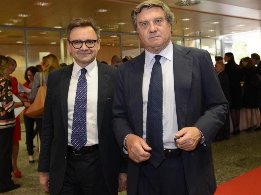 Il presidente del Sole24Ore Giorgio Fossa (a destra) e il d.g. commerciale Massimo Colombo