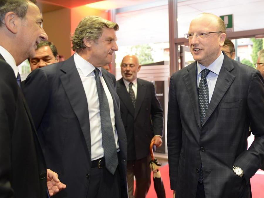 Il sindaco di Milano Giuseppe Sala, il presidente del Sole24Ore Giorgio Fossa e il presidente di Confindustria Vincenzo Boccia