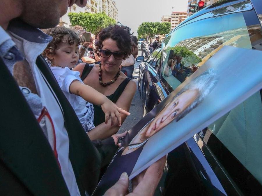 La nipote più piccola, Greta, al funerale di Rita Borsellino - ANSA / IGOR PETYX