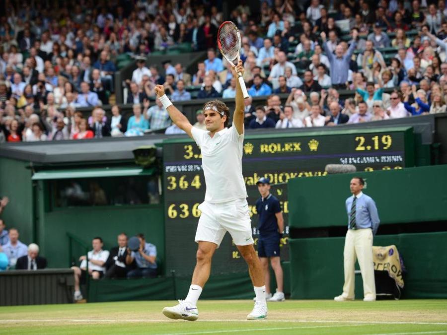 Lo svizzero Roger Federer, 7 vittorie nel singolare maschile, di cui 5 consecutive. (AFP) 