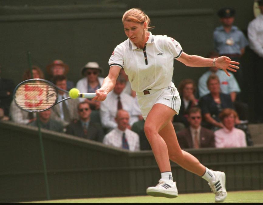 La tedesca Steffi Graf, 7 vittorie nel singolare femminile. (AP)