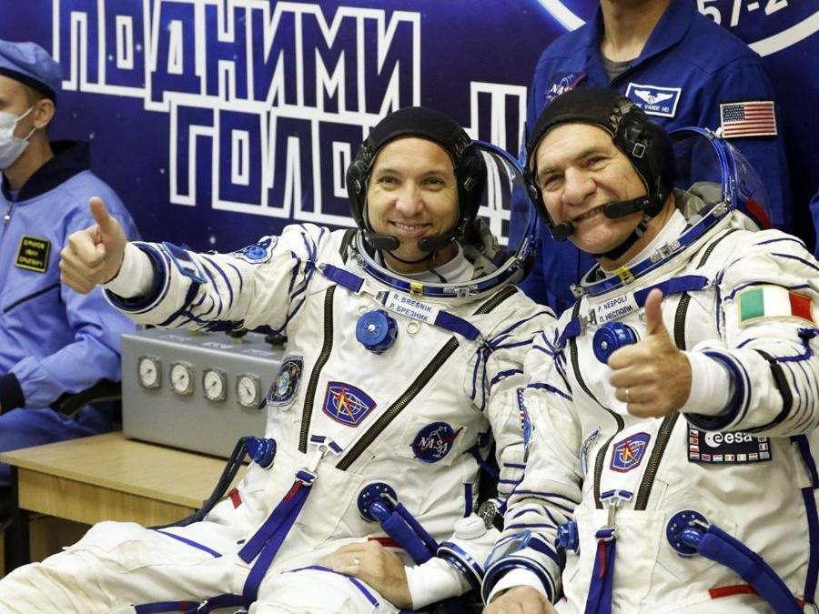 Paolo Nespoli e Randy Bresnik (Epa/Sergei Ilnitsky)
