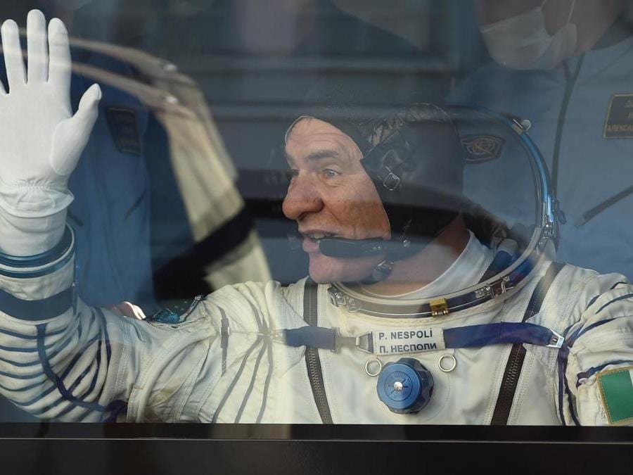 L’austronauta dell’Esa Paolo Nespoli  (Afp Photo/ Vyacheslav Oseledko)