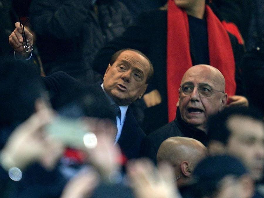 Silvio Berlusconi e Adriano Galliani (Ipp)