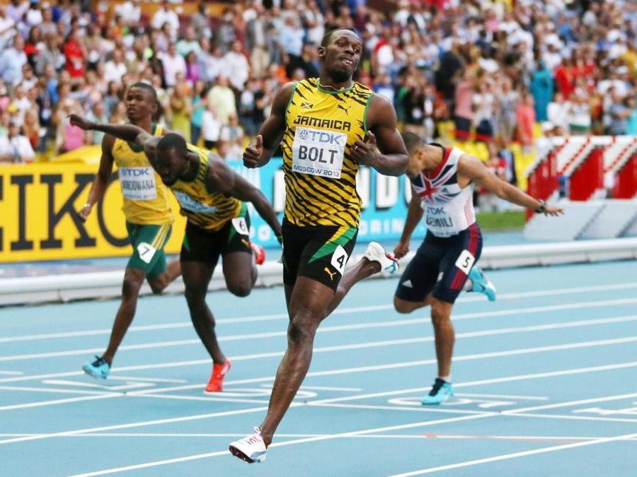 2013. Medaglia d'oro nei 200 metri ai mondiali di Mosca. (AFP)